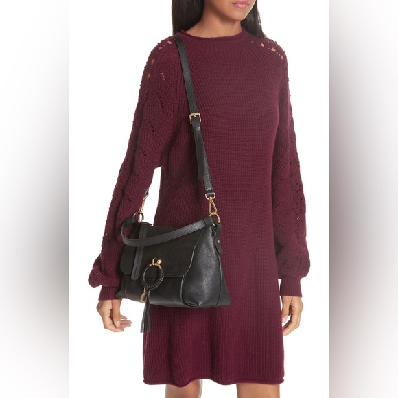 See by Chloe small Joan bag, black leather and suede. Pristine, only used once - Picture 4 of 9